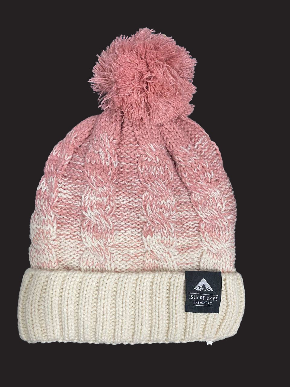 Skye Pink/Cream Bobble Hat